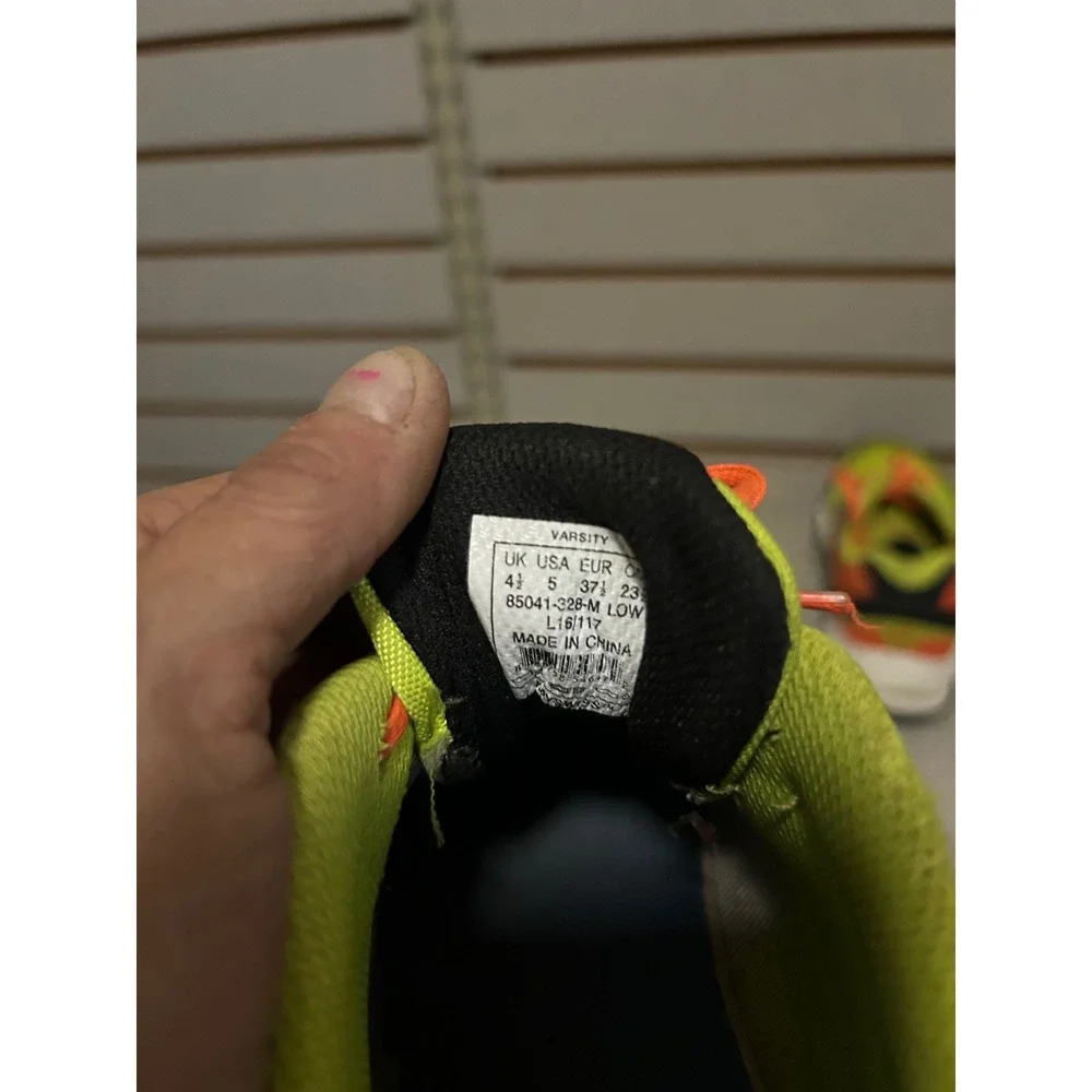 K-Swiss Varsity Kids Sneakers Neon Lime Green Orange 85041-328-M Size 5 Low Top‎
